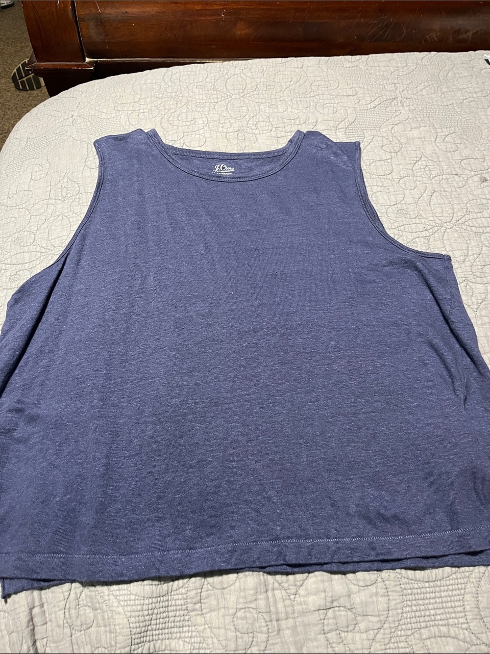 J Crew Women's Navy Sleeveless Tank Top Sz lg